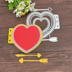 Heart Set Bookmark Frame Metal Cutting Dies Stencils For DIY Scrapbooking Decorative Embossing Handcraft Template