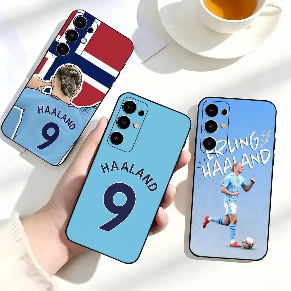 Erling Haaland Funny Football Player  Phone Case For Samsung S25,S24,S21,S22,S23,S30,Ultra,S20,Plus,Fe,Lite,Note,10,Black Cover