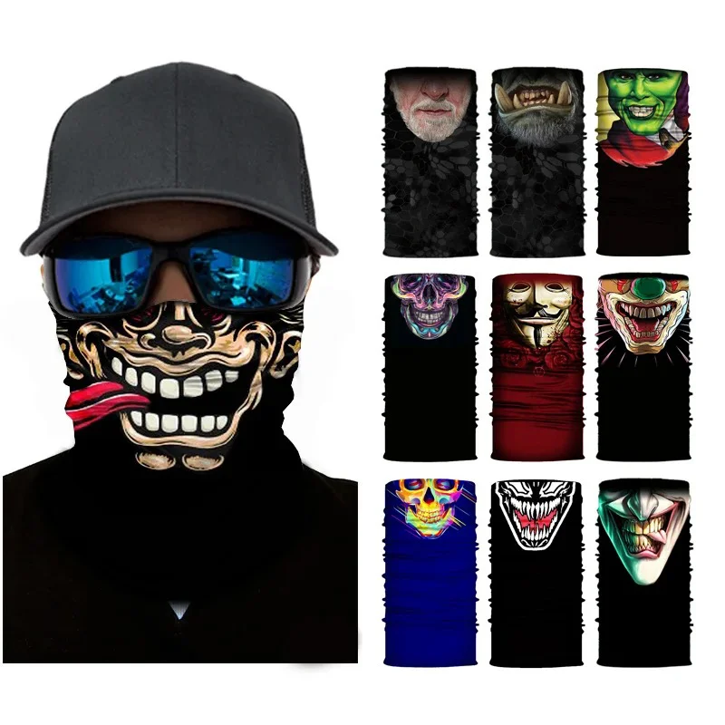 

10 Pieces Bicycle Bandana Scarf Seamless Tactical Neck Cover Cycling Ski Face Mask Balaclava for Men Motorcycle Hiking Fishing