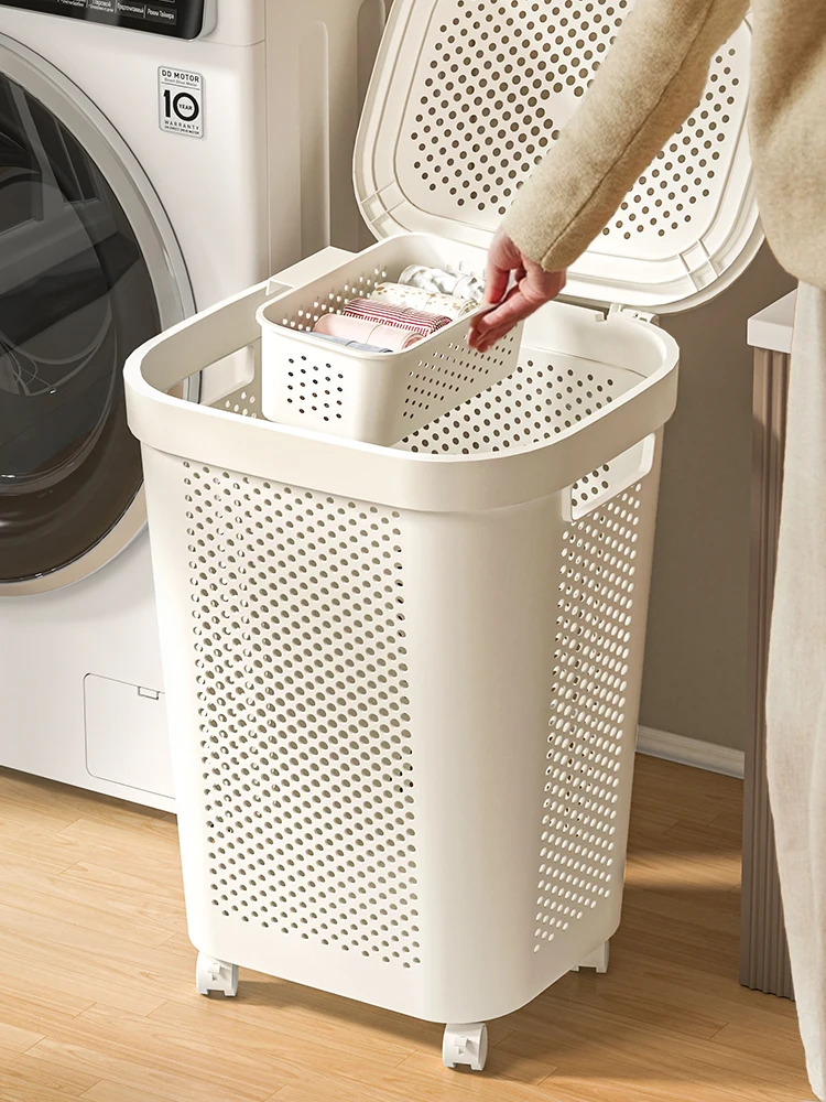 

Dirty clothes storage basket Household laundry basket Storage artifact bathroom Large capacity dirty clothes basket Japanese clo