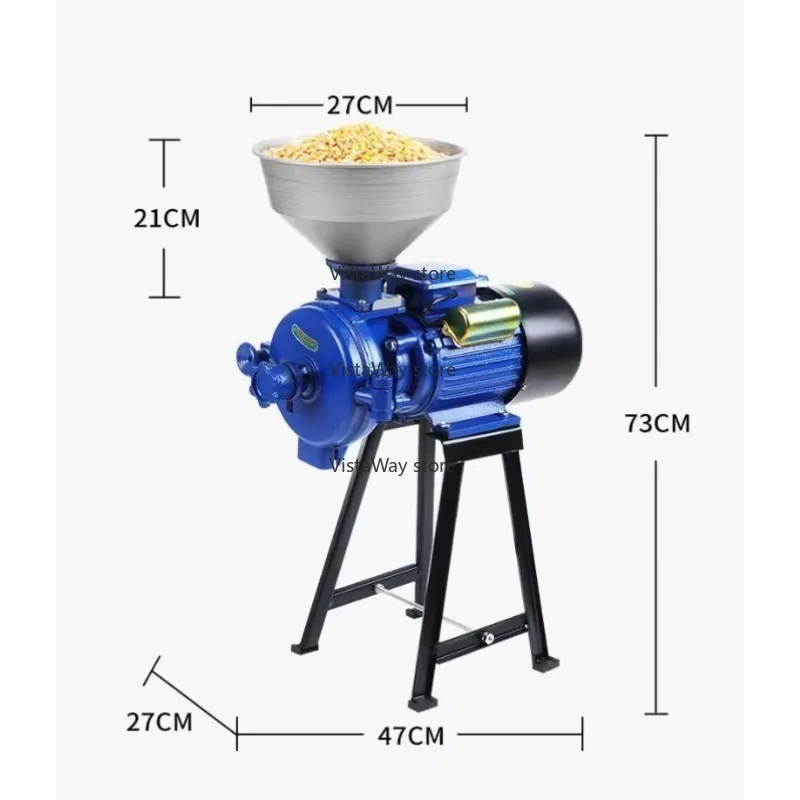 Corn Flour Pulverizer Superfine Grinding Machine Grinder Dry and Wet Grain Crusher Mill Machine for Wet and Dry Rice Grinder