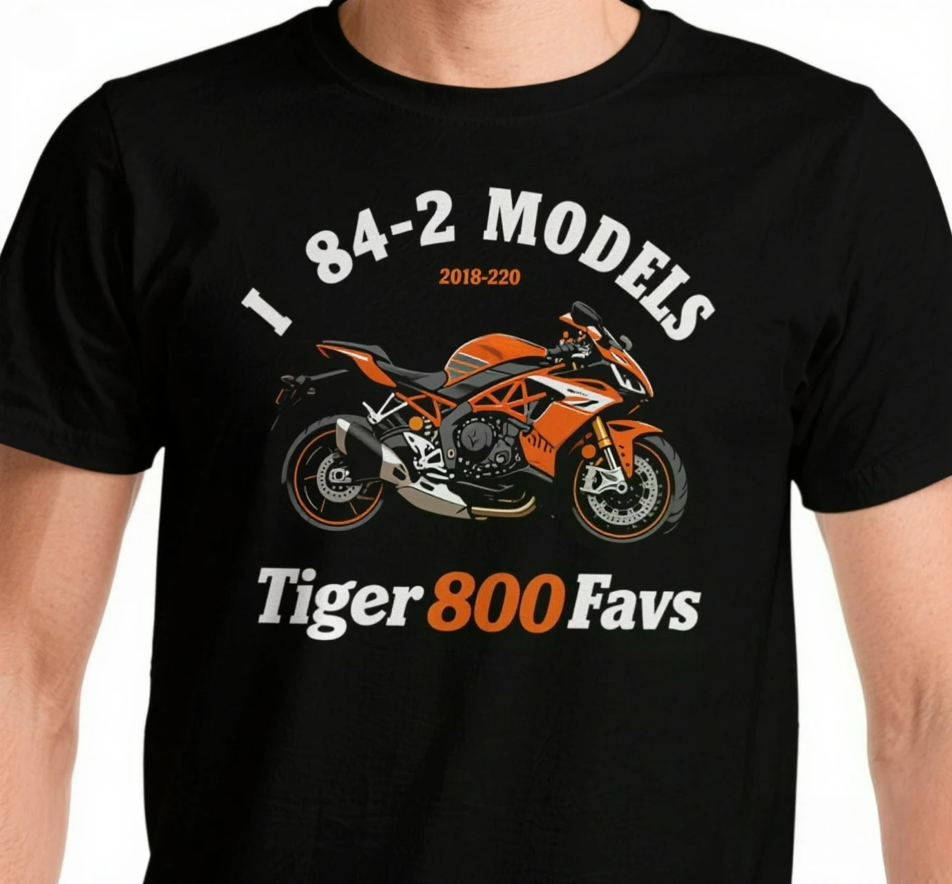 

2018-2020 Models British Tiger 800 Motorcycle Fans T-Shirt 100% Cotton O-Neck Short Sleeve Casual Mens T-shirt Rider Streetwear
