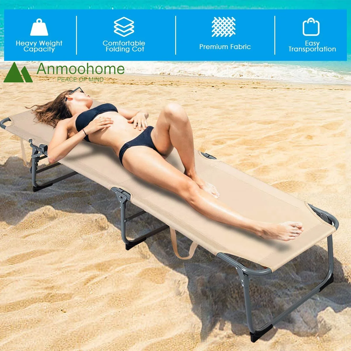 Modern luxury portable seatback stool Lightweight foldable outdoor camping beach custom fishing swimming pool logo style