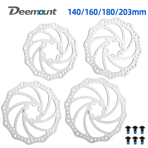 Rotor de freno de disco Deemount MTB 140/160/180/203mm Rotores de freno hidráulico Rotor de calidad de acero inoxidable ligero de alta resistencia