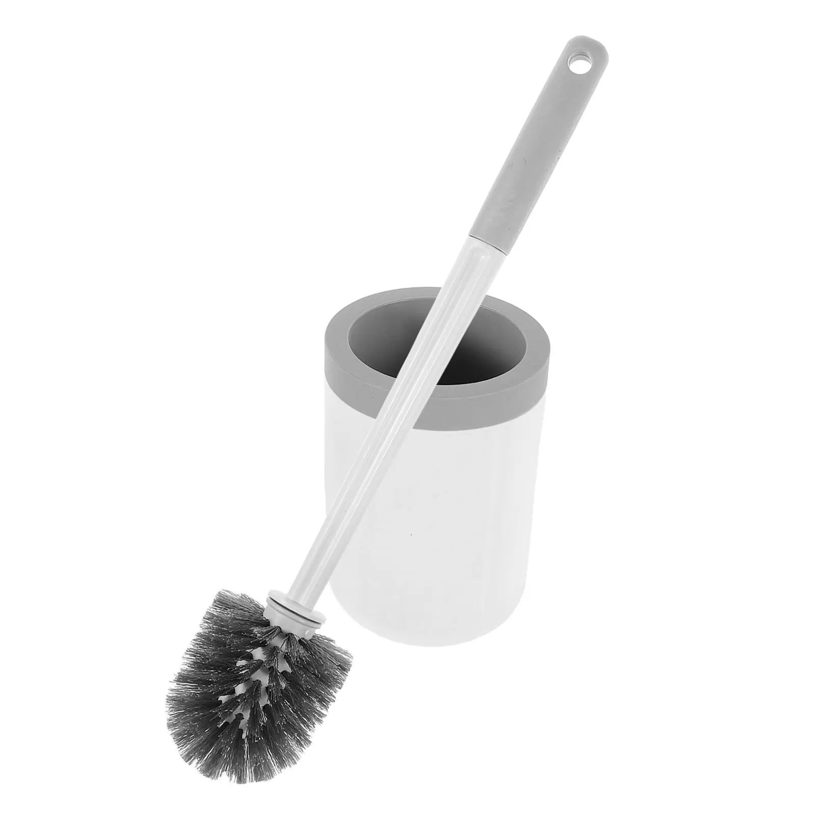 

Wall Mounted Toilet Brush Holder Long Handle Round Head Multi Functional Cleaning Brush for Bathroom Rv Office Home