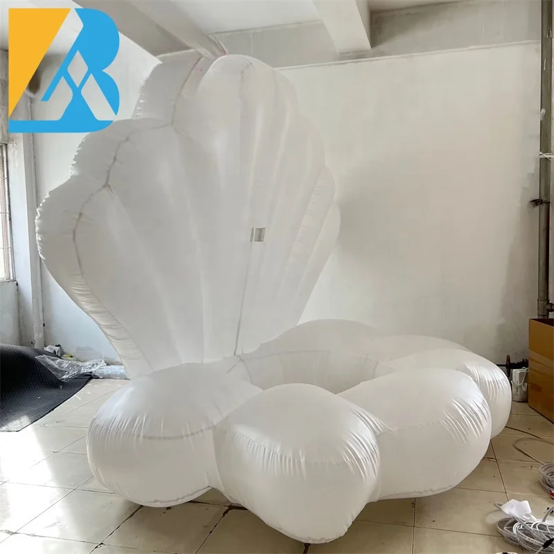 Compre a medida, inflables comerciales, concha marina inflable gigante de 3 metros de alto para juguete de fiesta temática oceánica