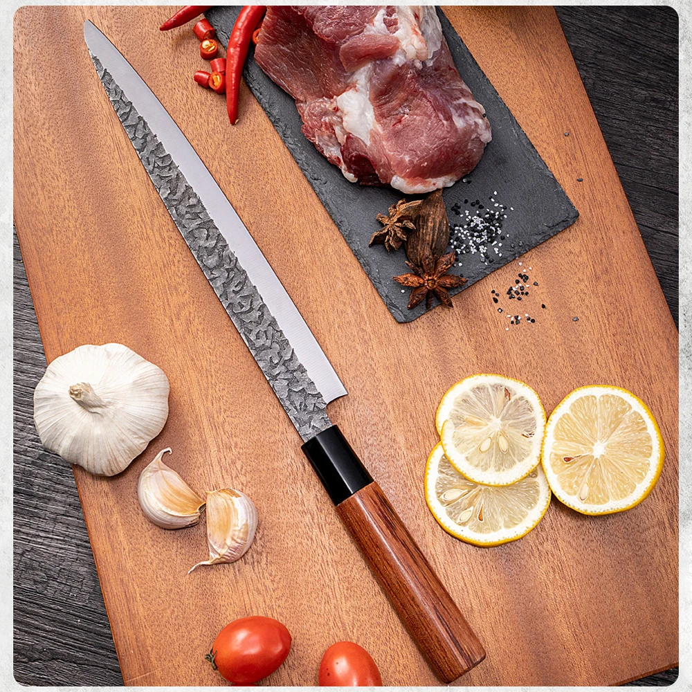 RZD Sushi Sashimi Knives Set Forged Steel Japanese Style Chef Fishing Fillet Deboning Knife Gift Box Santoku Carving Tools