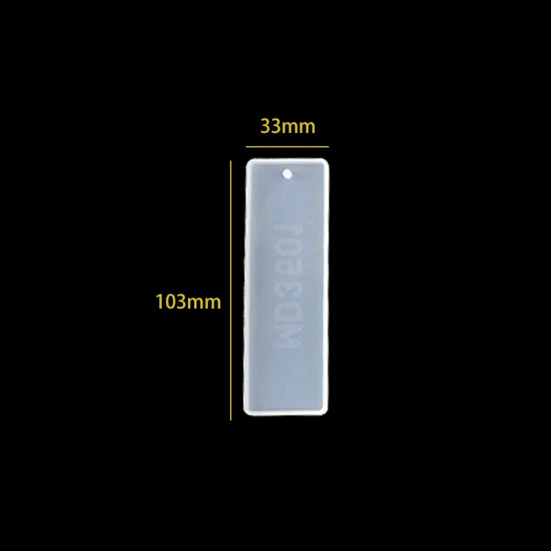 Moule rectangulaire en résine pour marque-page, moule en silicone vierges, manuel, bricolage, élection en cristal, xy UV