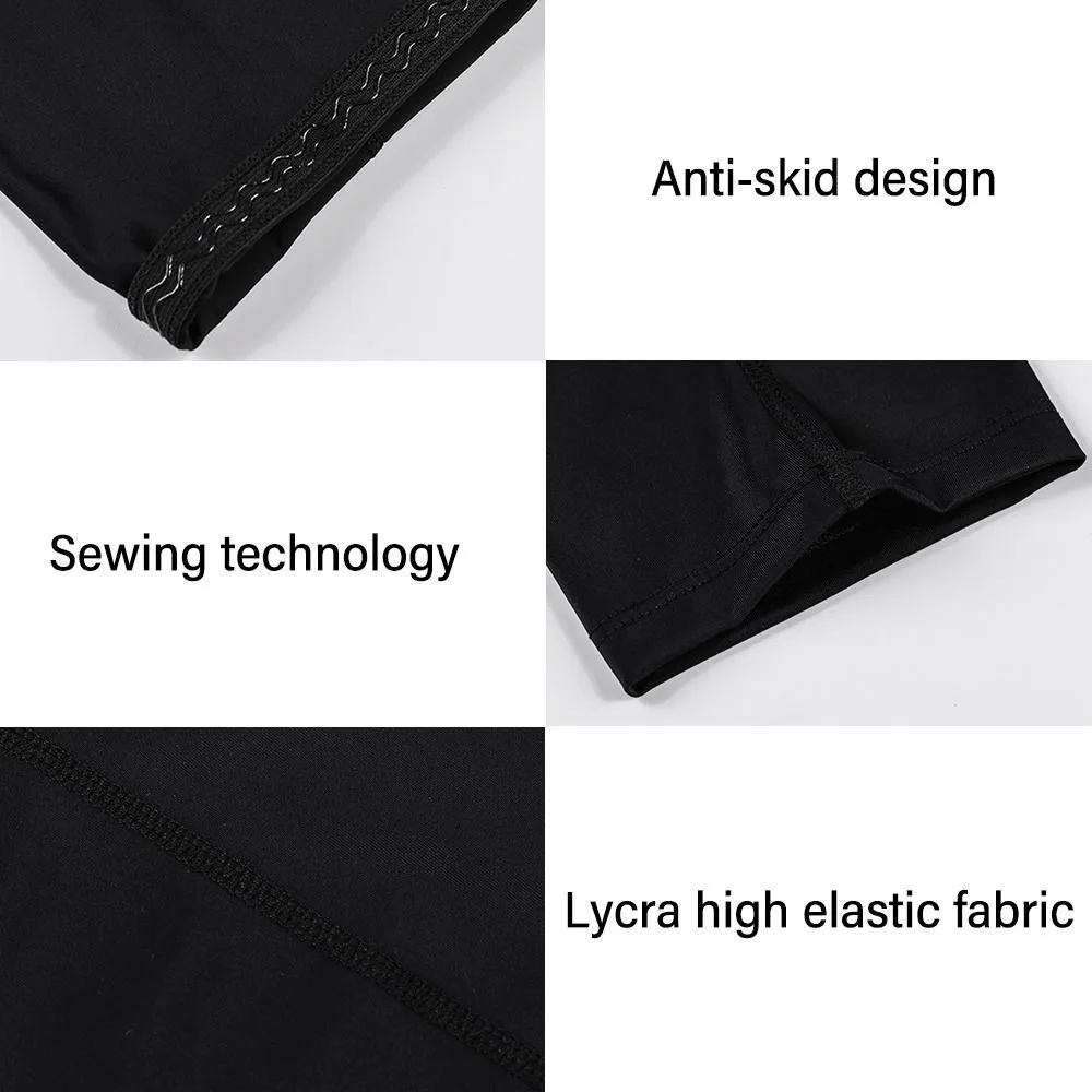 New Ice Silk Legs Sleeve Non-Slip Elastic Knee Calf Sleeves Breathable UV Protection Sport Gear Cycling Running
