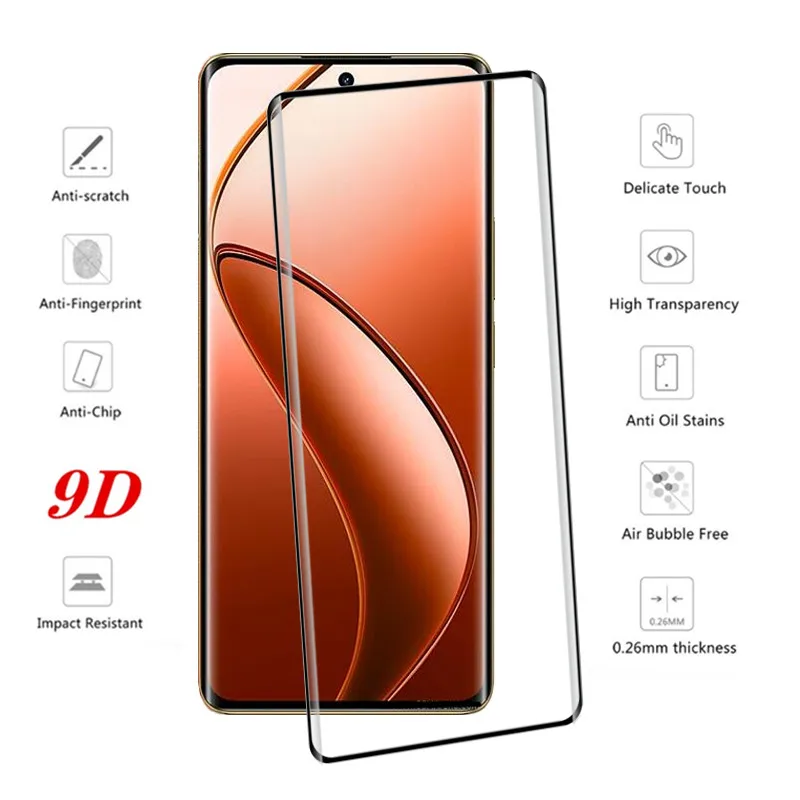 9D Tempered Glass For Realme 12 Pro Plus Full Screen Protector And Soft  Camera film For Realme 12 Pro Plus 12pro Back Lens film