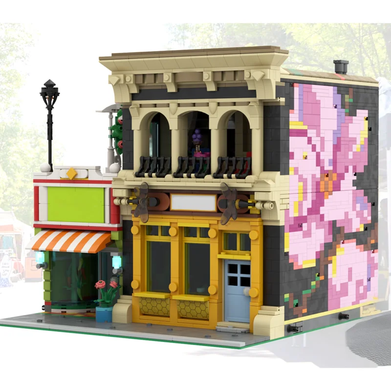 3922PCS MOC Creative City Street View Modular Dessert Shop Model Architecture Building Block Diy Kids Assembly Bricks Toys Gifts