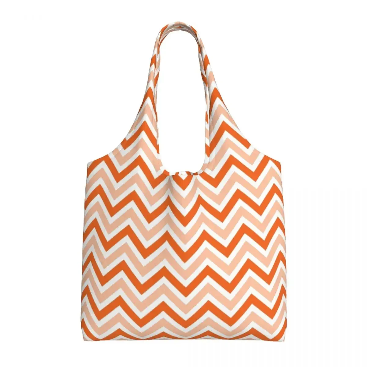 Pattern Colorful Zigzag Shopping Tote Bag Reusable Bohemian Modern Abstract Grocery Canvas Shopper Shoulder Bags Handbag Gift