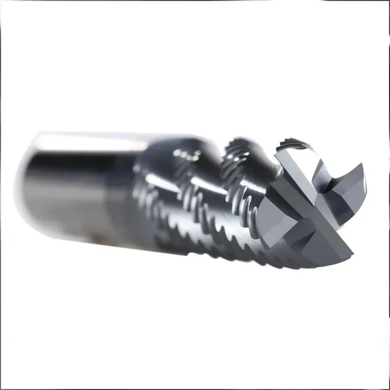 Roughing End Mill Solid Carbide CNC Machining 4 Flutes 4 Teeth for Metal Steel Iron Aluminum MDF Acrylic Wood Copper Plastic