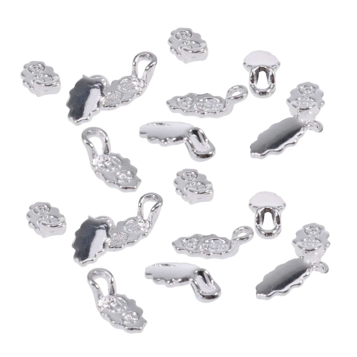 

30 Pcs Glue Ear Tray Accessories Earring Jewelry Making Supplies Earrings Silver Charms for Women's