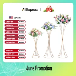 3Pcs/Pack Gold Wedding Table Centerpiece Tall Floral Centerpieces for Tables Metal Vases Centros de Mesa para Bodas