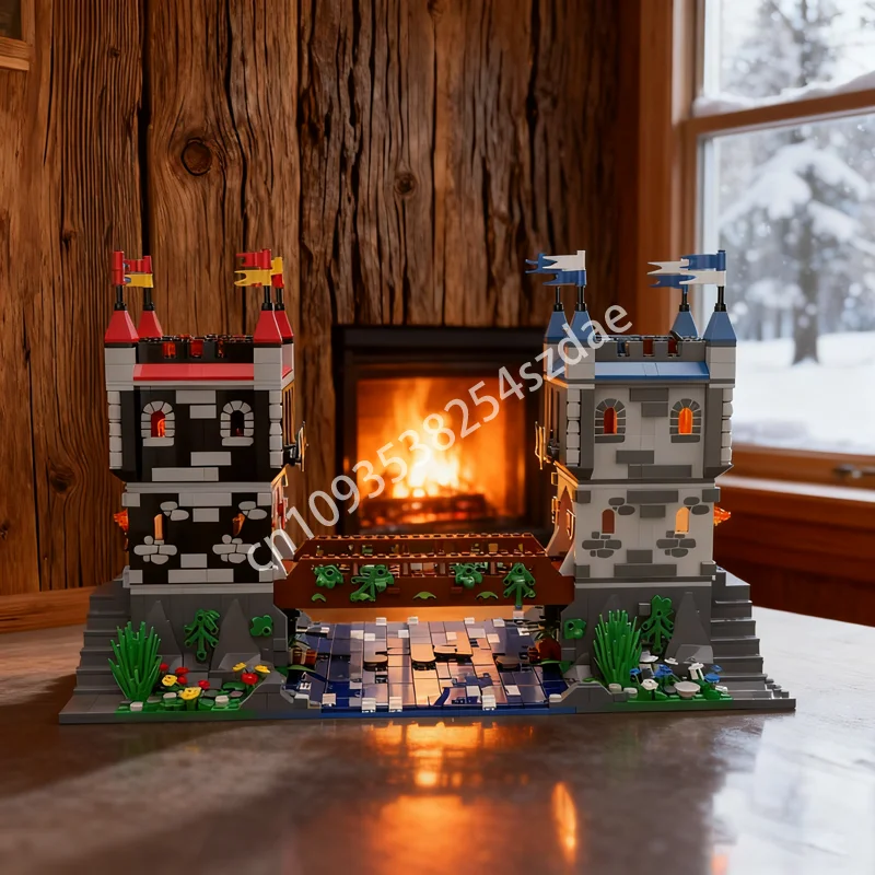 

1552pcs MOC The Battle Two Towers Castleed Model Building Christmas Gifts Blocks Architecture DIY Toy Idea Education Birthday