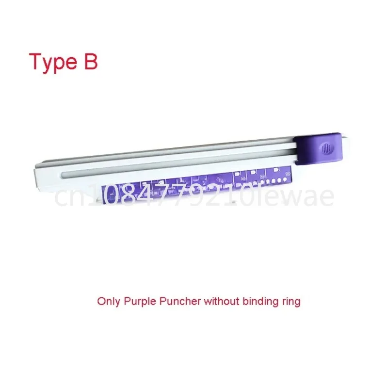 Loose-leaf Punch Home Hand Push Multi-function Toroidal Coil Portable Hole Punch for A4 A5 B5 Office Punching Machine 30-hole