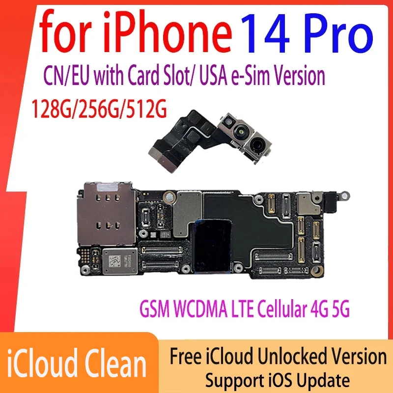 Unlocked Motherboard for iPhone 14 Pro Mainboard with Face ID