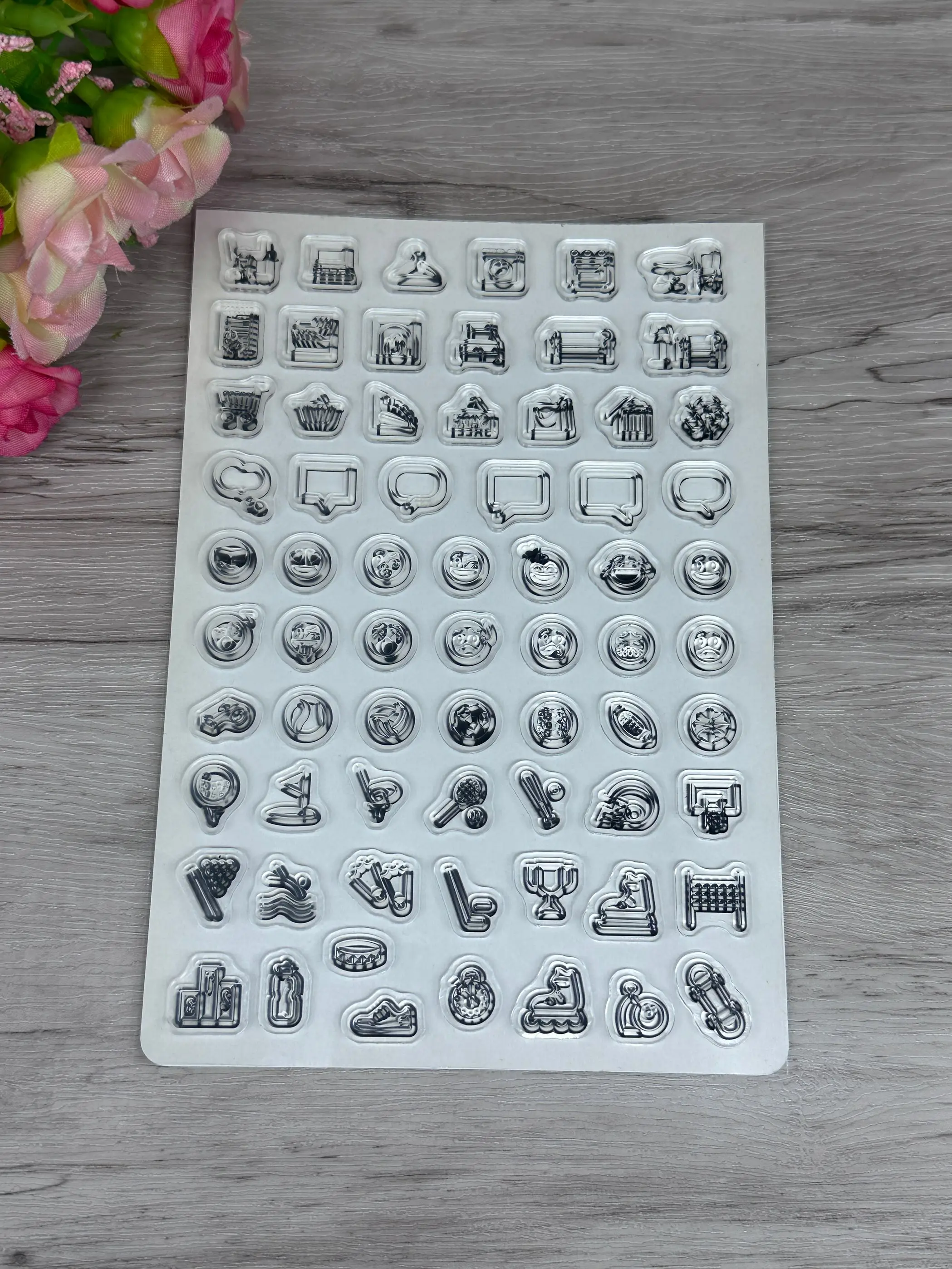 2024 جديد واضح ختم المزاج أيقونة DIY بها بنفسك سجل القصاصات بطاقة ألبوم ورقة كرافت الأسطوانة المطاطية السيليكون طوابع شفافة #3