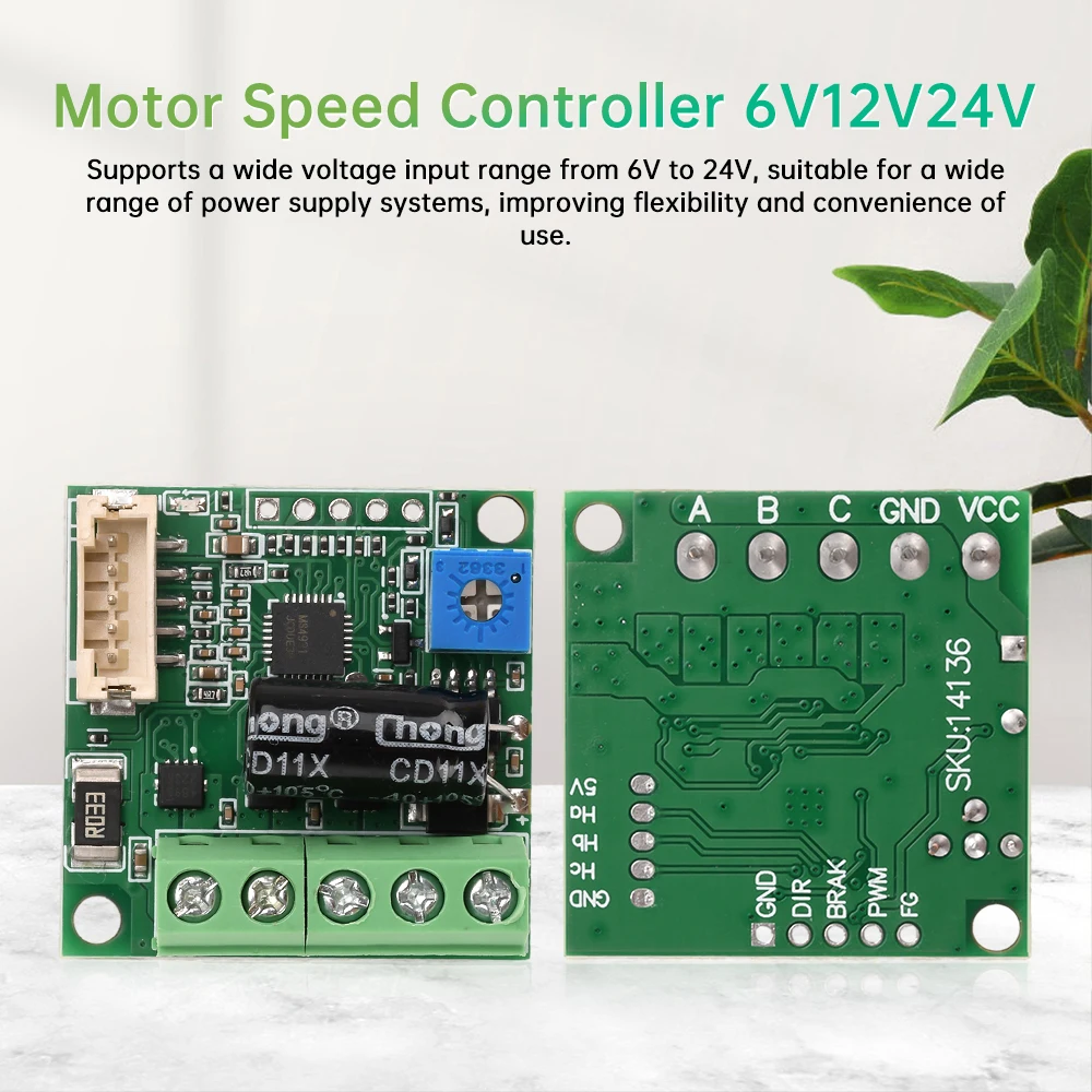 Motor Speed Regulator Motor Control Board Three-phase DC Brushless BLDC with Hall Driver with Cable