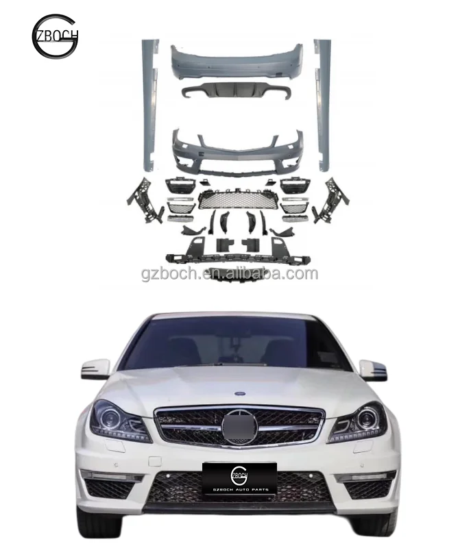 

Auto Parts Car Bumper for Benz W204 C-class C200L C240 C250 C280 Upgrade C63 Bodykit Side Skirt Front Rear Bumper