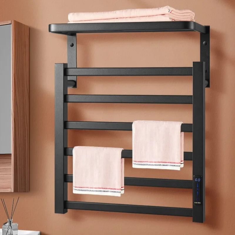 

Электрический настенный полотенцесушитель для ванной, водонепроницаемый, с сенсорным термостатом, для сушки полотенец, бытовые аксессуары для ванной комнаты
