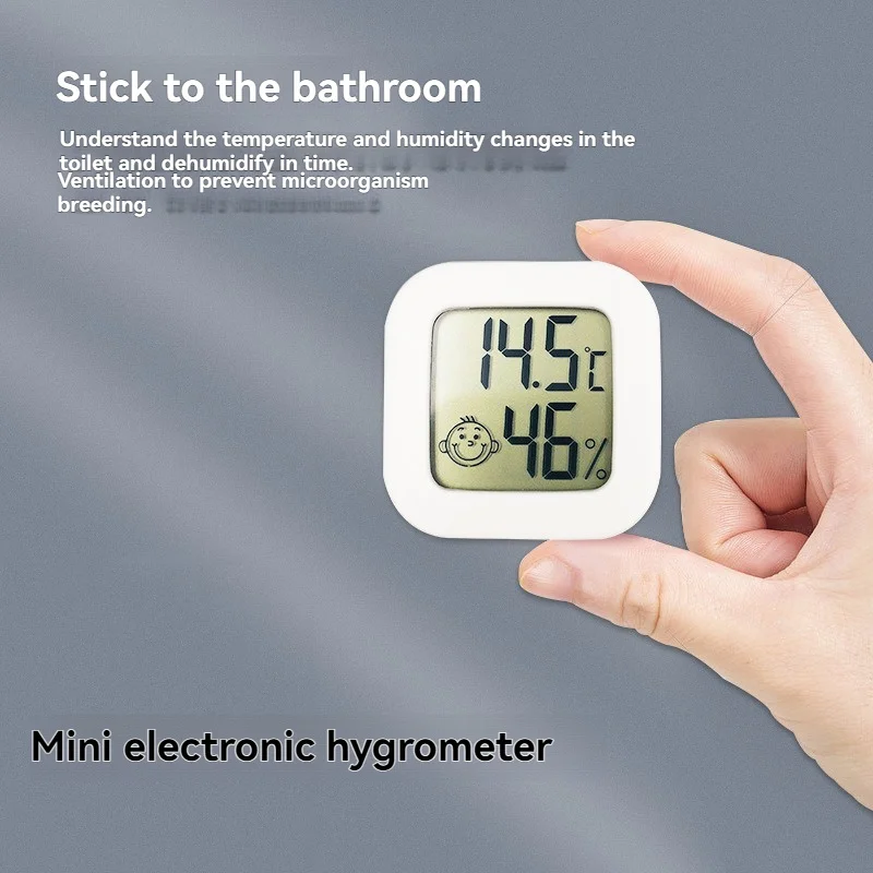 مقياس حرارة داخلي صغير رقمي - جهاز مراقبة درجة الحرارة والرطوبة LCD للمنزل والمكتب والحضانة