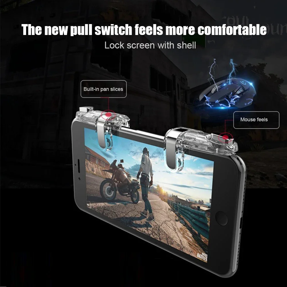 Mobile Game Controller Shooting Button L1R1 Shooting Button Trigger/PUBG/Cutter/Survival Rules for Android iOS System