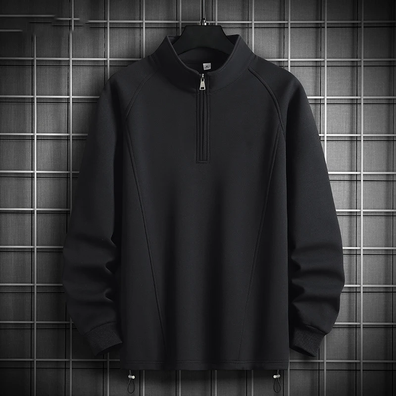 8XL Plus Size Stand Collar Sweatshirts Men Spring Autumn Sweatshirt Fashion Casual Pullover Male Big Size 8XL