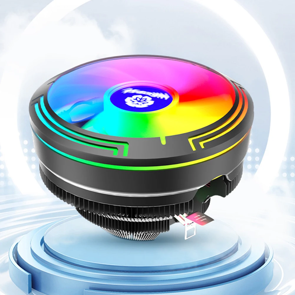 RGB وحدة المعالجة المركزية برودة زعانف الألومنيوم الأسود وحدة المعالجة المركزية مروحة التبريد 124 مللي متر Ventilador 12 فولت 4PIN PWM مروحة ل إنتل 1700 1200 1150 1155 1156 AM3 AM4