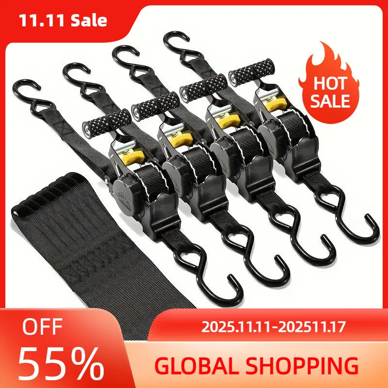 자동 접이식 1PC 헤비듀티 카고 스트랩, 조립 필요 없음, 자유로운 확장 및 수축, 완벽한 휴일 선물