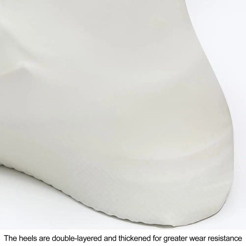 High Elasticity Rain Boot Cover Waterproof Rain Shoe Covers Thickened Silicone Boot Protectors Lightweight Foldable Non-slip
