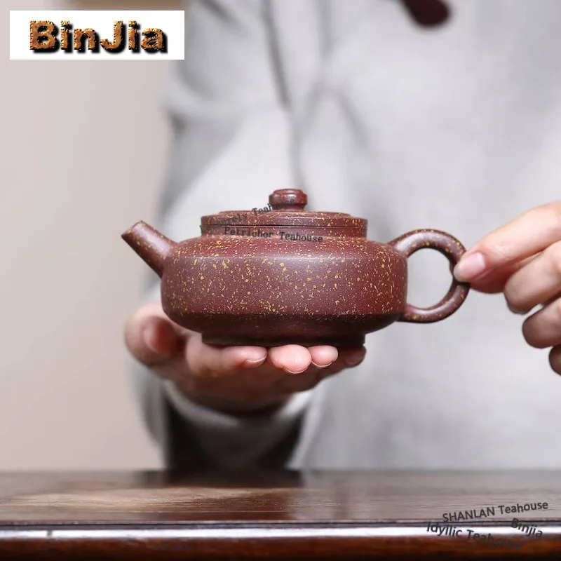 

180ml Vintage Yixing Purple Clay Teapots Handmade Pot Raw Ore Purple Mud Kettle With Strainer Zisha Tea Set Tea Items Collection