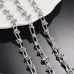 Stainless Steel Chunky Knot Chains Necklaces Hip Hop Cool Punk Knotted Choker Chain For Women Men Fashion Jewelry Dropship