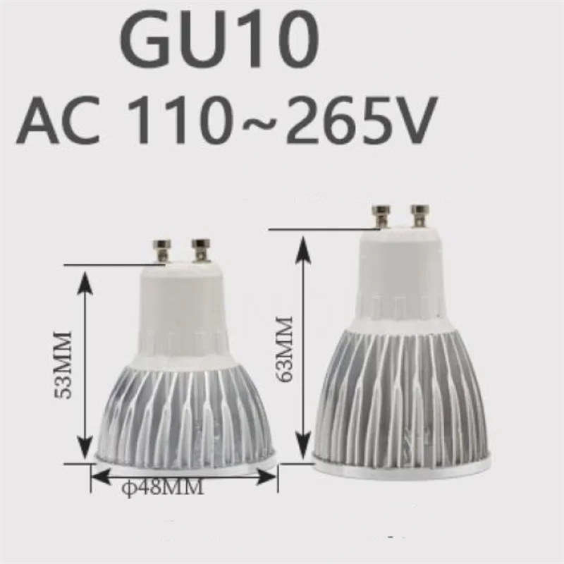 Faretto a LED luminoso lampadina a LED GU10 9W 12W 15W Lampada a LED 220V faretto MR16 12V Lampada GU5.3 lampadina a mais gu 10 Lampada a fiala