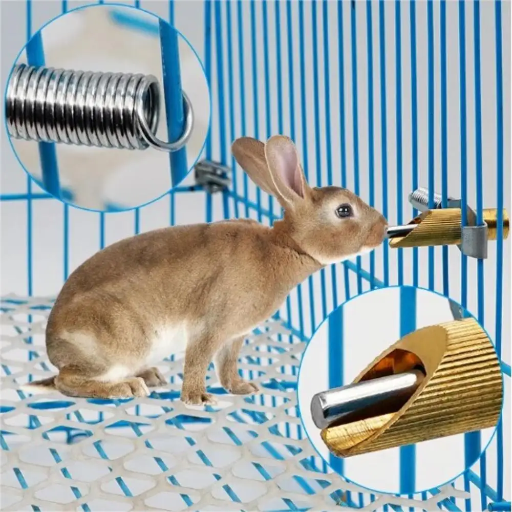 5/50 Pcs Rabbit Automatic Waterer With Three-way Spring For Easy Cleaning Quail Fox Mink Nipple Waterer Pet Drinking Nozzle