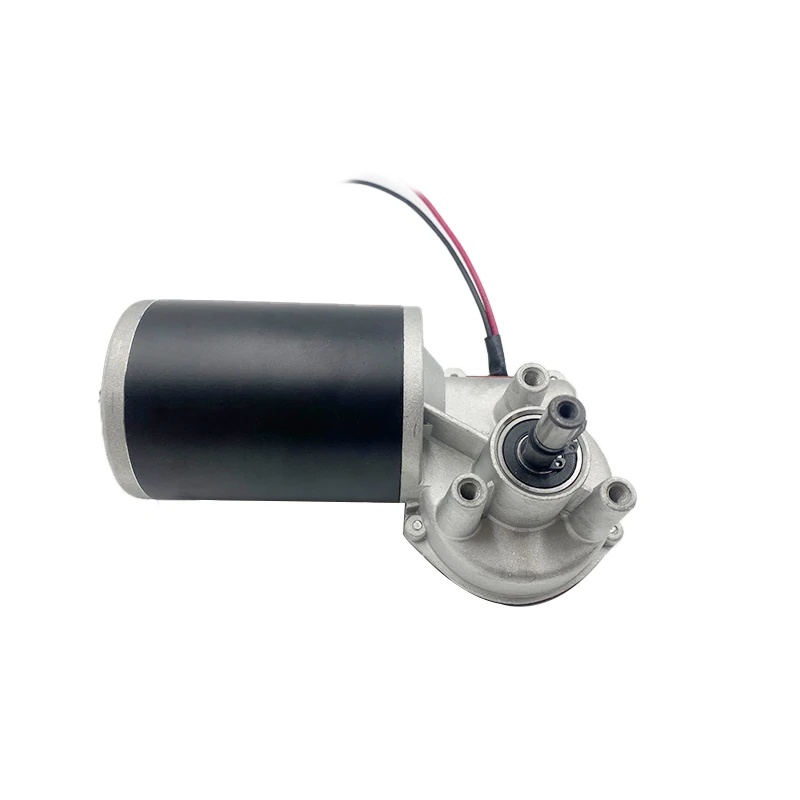 

76mm 150W 24V 200rpm High Torque 60kg.cm High Speed Worm Gear Engine Permanent Magnet Electric DC Motor