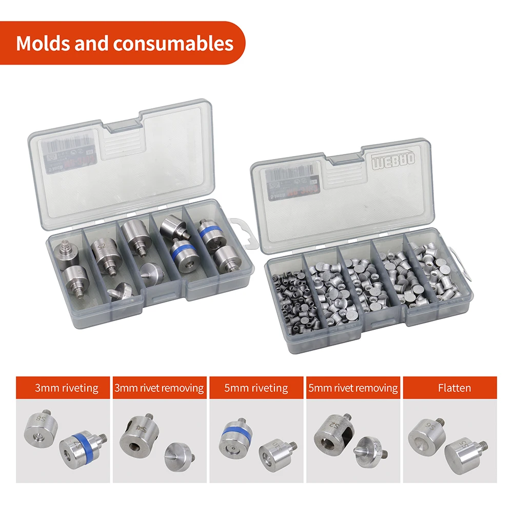 전기 유압 셀프 피어싱 리벳 건 리벳팅 머신 알루미늄 스틸 자동차 차체 덴트 수리 장비 리벳 도구