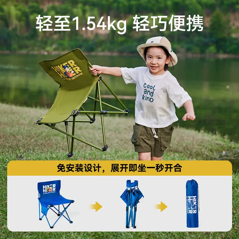 Outdoor camping chair, portable folding chair, beach fishing chair, stall small stool