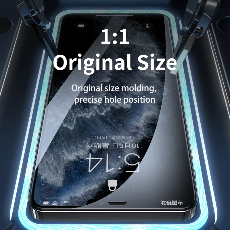 Remax Tempered Glass Full Screen Protector For iPhone 16 16Pro 16ProMax 15/14/13/12 Series 9H Hardness HD Vision