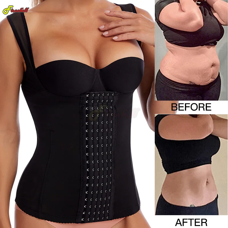 Women Sexy Body Shaper Waist Corset Upper Support Gather Vest-style Body Shaper Postpartum Abdomen Corset Fajas Colombianas