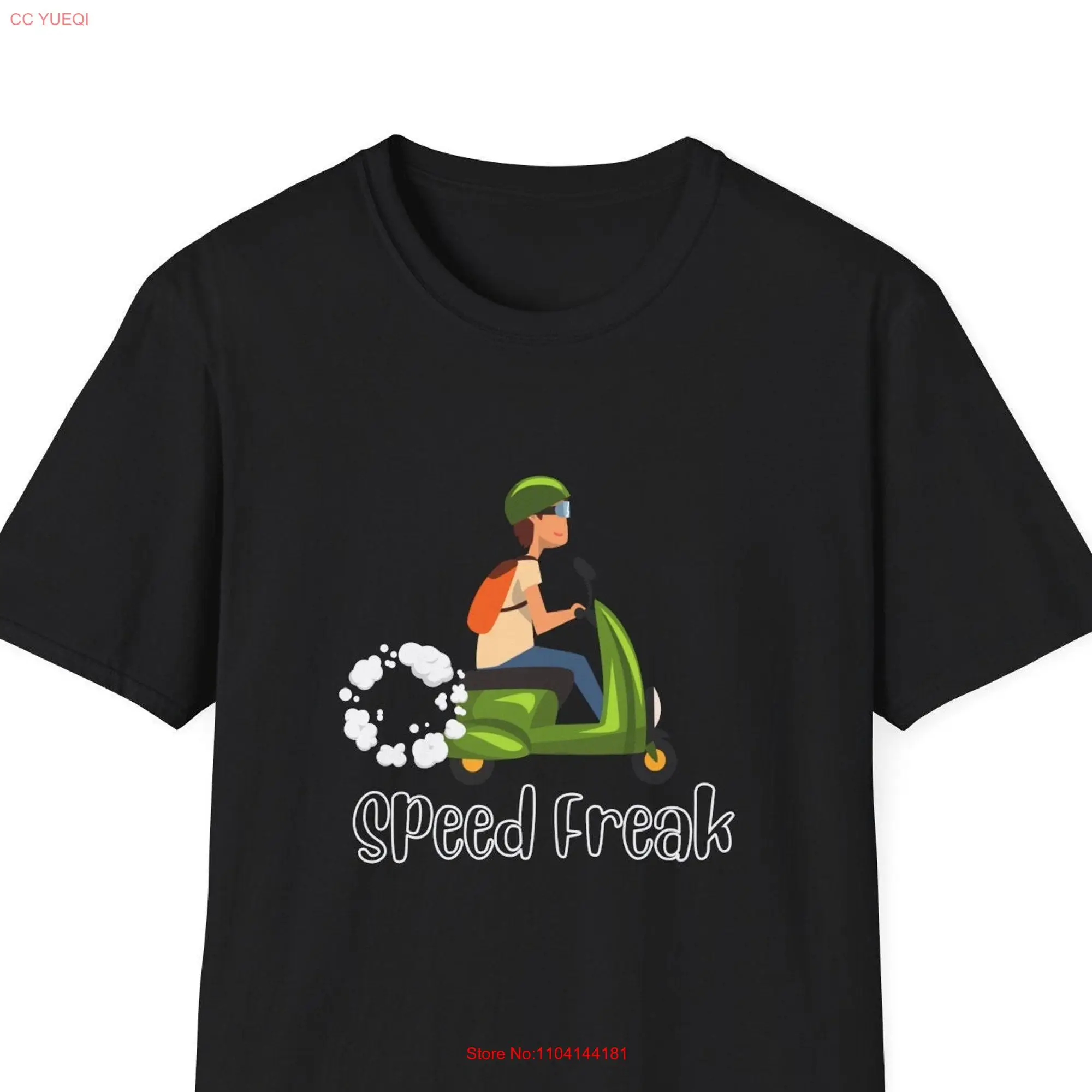 Speed Freak scooter rider Softstyle T Shirt moped funny motorbike cute gift idea long or short sleeves