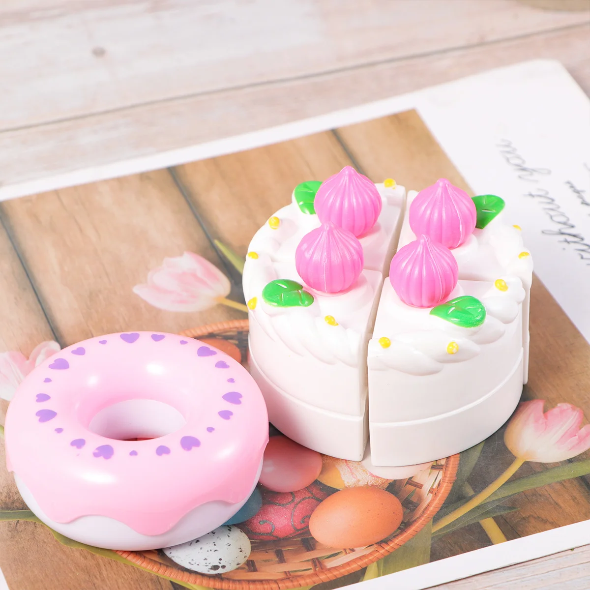 17 stuks simulatie cake donuts koekjes ijs dessert set plastic bestek voor kinderen snijden rollenspel educatief keuken spelen