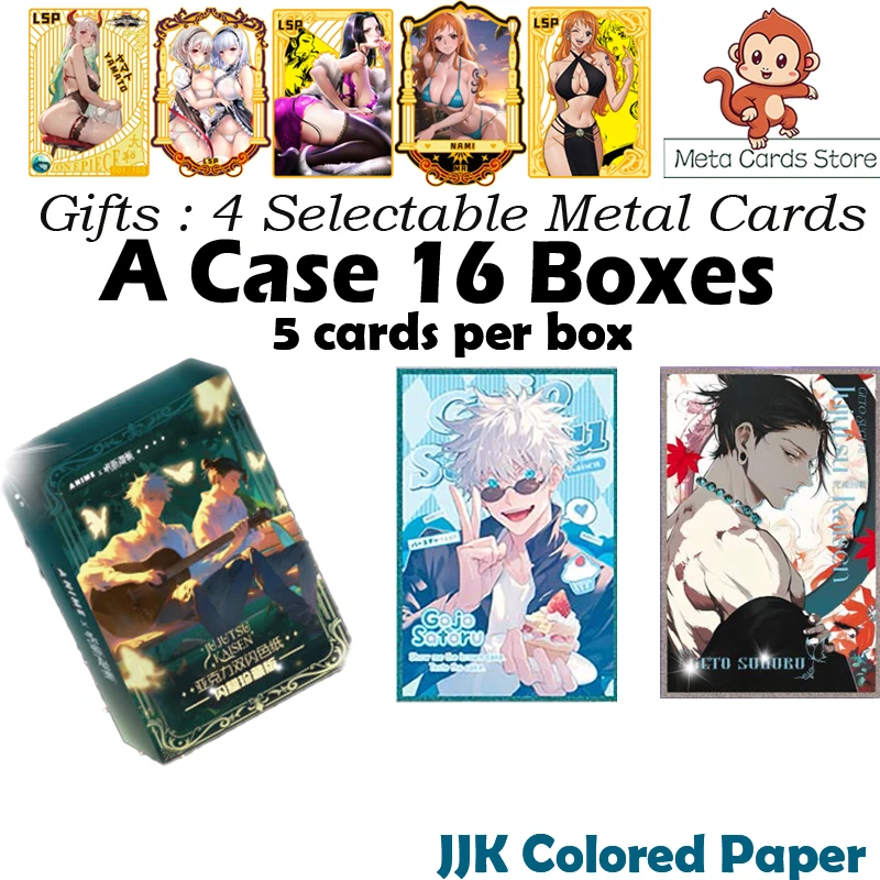 New AWS Jujutsu Kaisen Anime Collection Card Doujin Booster Box Gojo CCG Rare Card Kids Toy Birthday Party Gifts