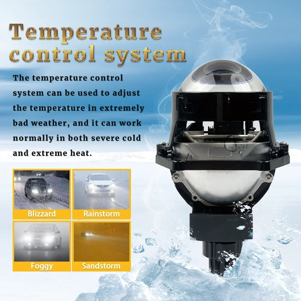 

JC-33 New 2.5-inch LED Headlights with 130W Dual Cup Lens and Super Dual LED Projection Lens, Suitable for General Motors