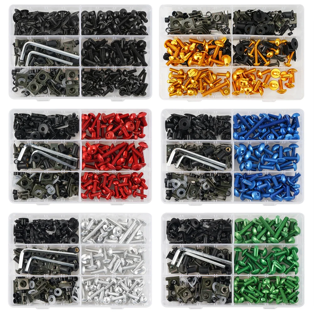 253PCS CNC Screws Fairing Bolt Nut Kit For Kawasaki Z1000 Z250 Z400 Z650 Ninja 250R 300 500 650 ZX10R ZX14R 6R 7R 9R Z750 Z1000