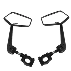 Universal Bike Handlebar Mirrors Motorcycle Rear View Mirror HD Wide Angle & 360° Rotating Back Sight Rearview Motorcycle Mirror