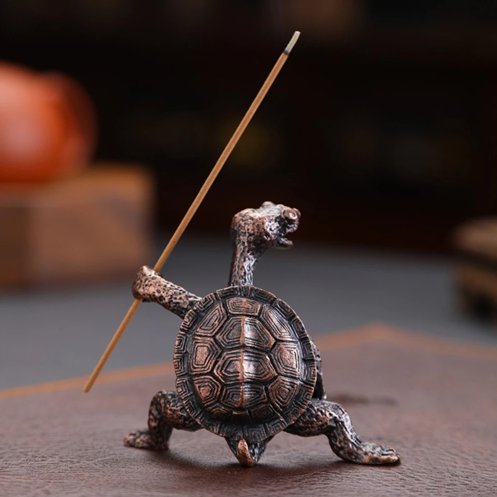 Alloy Creative Incense Holder Kung Fu Turtle Desktop Decoration Tea Ceremony Knick-knacks Sandalwood Aloes Aroma Stove