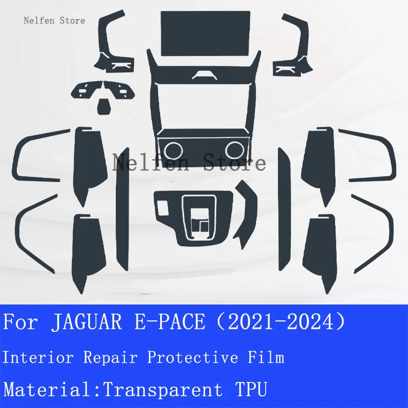 

For JAGUAR E-PACE 2021-2024 Hybird Car Interior Panel GPS Navigation Film LCD Screen TPU Protective Decoration Sticker