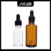 Brown Glass Essential Oil Bottle 5-100ml Dropper Bottle Screw Mouth Sealed Perfume Reagent Pipette Multi Dark Brown JVLAB